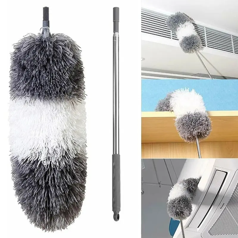 Extendable handle Feather Duster 250cm Long Telescopic Magic Static Duster Brush 2