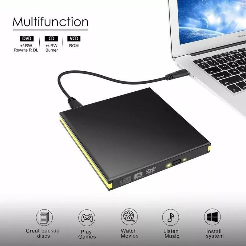 USB Interface Dual Layer Pop-Up Mobile External DVD Drive -RW for Various Make and Models 4