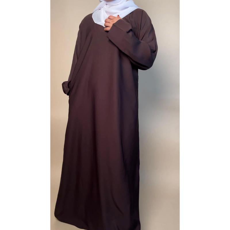 Nida closed abaya with pocket | Neutrals 1
