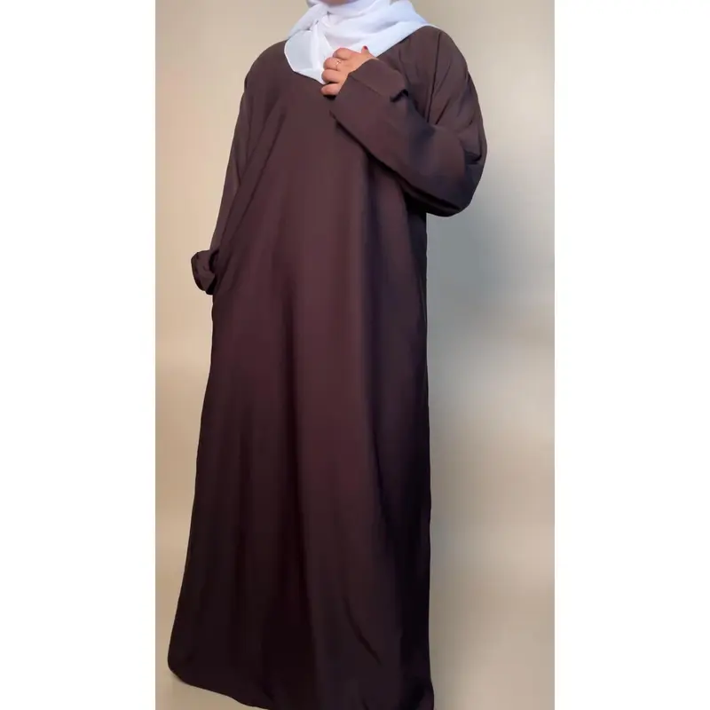 Nida closed abaya with pocket | Neutrals 1
