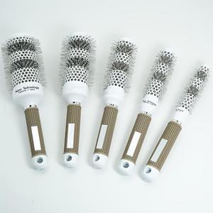 Hair Brush, 1 Count Hairbrush Thermal Aluminum Tube Round Barrel Comb, Hairdressing Hair Salon Styling Drying Curling