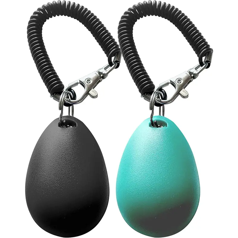 Pet Training Clicker with Wrist Strap - Dog Training Clickers (New Black + Blue) 1