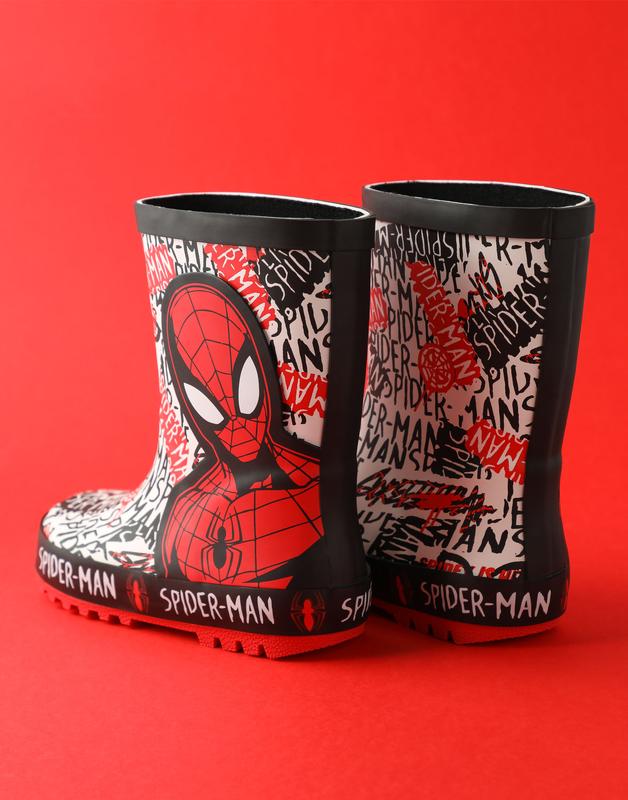 Vanilla Underground x Spiderman Boys Red Character Wellington Boots without Handles 2