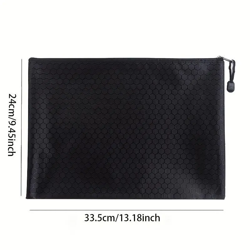 A4 document bag waterproof thickened zip bag stationery bag a4 office information bag file stationery classification tools 1