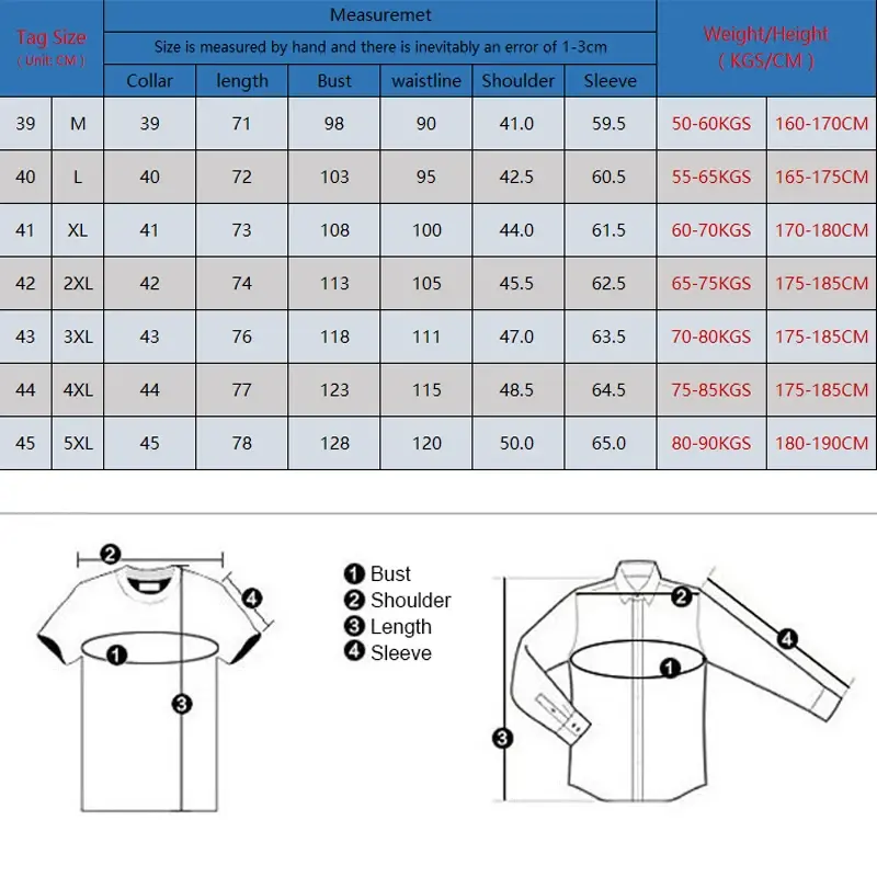 Men's Oxford Long Sleeve Shirts 100% Cotton Solid Color Turn Down Collar Regular Fit Daily Men Clothing Easy Care Shirts For Man Menswear Top 5