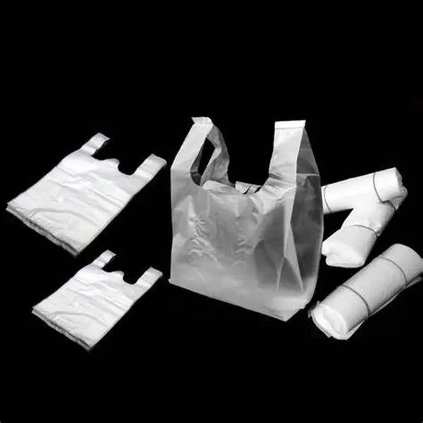 Bitterplum Extra Strong Heavy Duty White Clear Mid Size Vest Carrier Bags- 30um - Organiser