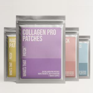 What's That Patch - THE GLOW EDIT BUNDLE Transdermal Patches - For Skin Health, Energy, and Stress Recovery - 30-pack (1 month supply)