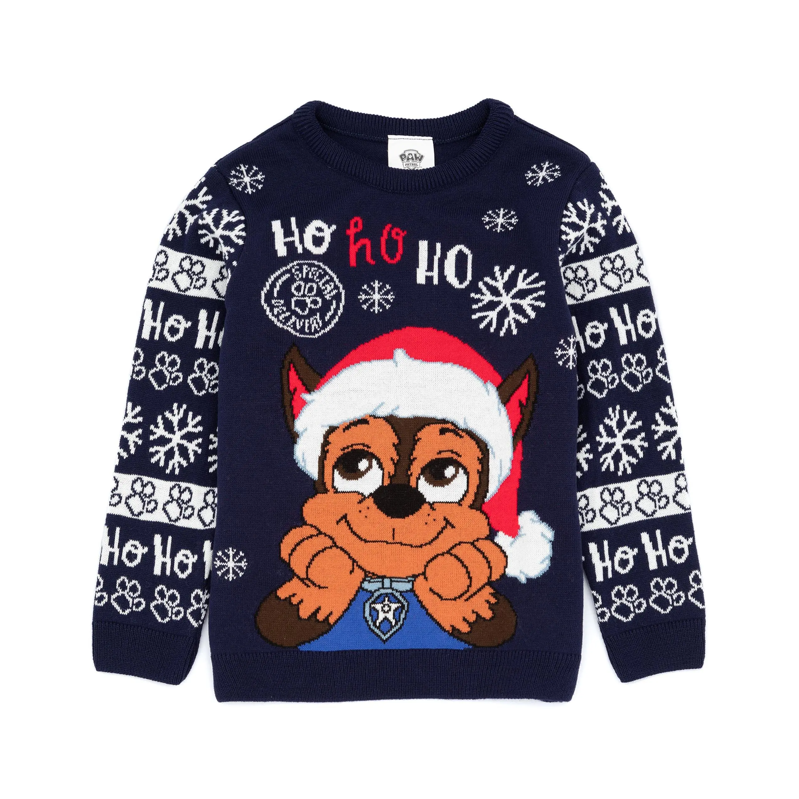 Vanilla Underground x Paw Patrol Boys Blue Chase Christmas Jumper