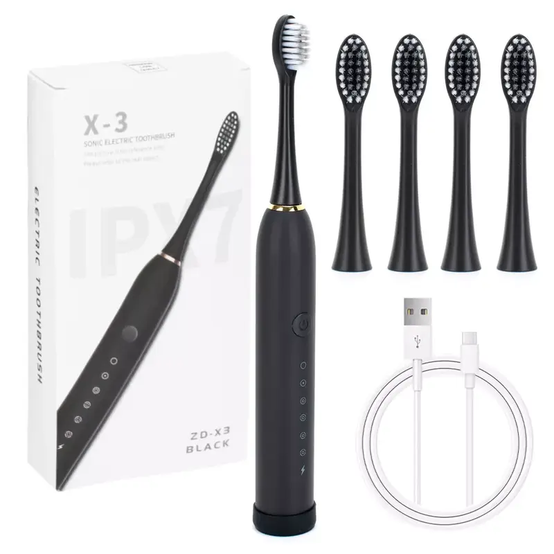 6 Modes 4 Heads Electric Toothbrush | DuPont Bristles Deep Cleaning | 3 Colour Options | UK Oral Care Essentials 7