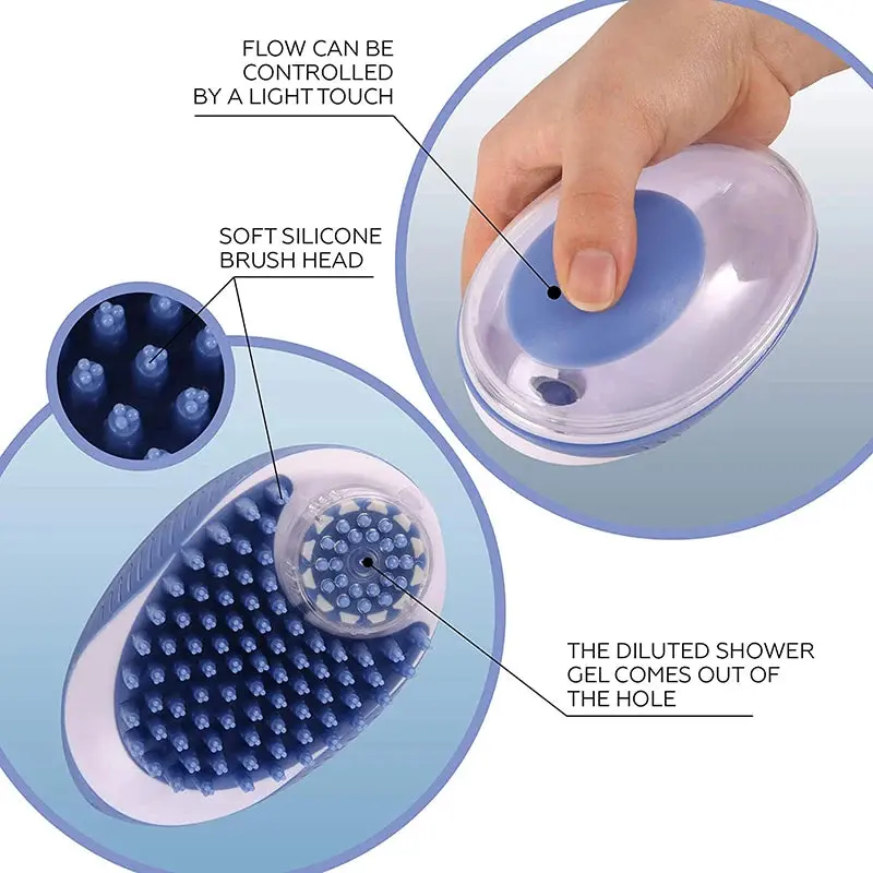 2-in-1 Pet Bath Brush & Shampoo Dispenser – Soft Silicone Massage Grooming Tool for Dogs & Cats 8