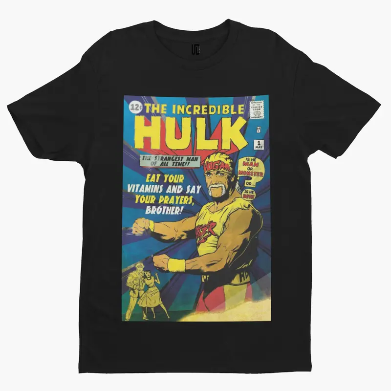 Hulkamania Comic T-Shirt - Funny Film TV Sport Wrestling Boxing 90s Fan Woo Hulk 0