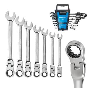 Combination Wrench Set, Flex-head Ratcheting Combination Wrench Set, Multipurpose Car Repair Tool, Professional Hand Tool for Home & Office