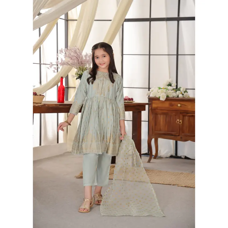 HK245 Gavinchi -Mint Readymade Mother & Daughter Dress 4