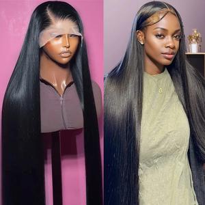 30 Inch Human Hair Wig 13x6 Lace Front Wigs Human Hair 28 Inch Straight Human Hair Wig with Baby Hair 180% Density Lace Front Wigs Human Hair Pre Plucked Frontal Glueless Wigs Human Hair