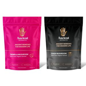 Chaga and Tremella Mushroom Extract Bundle  - 2 Months Supply Natural Food Supplement