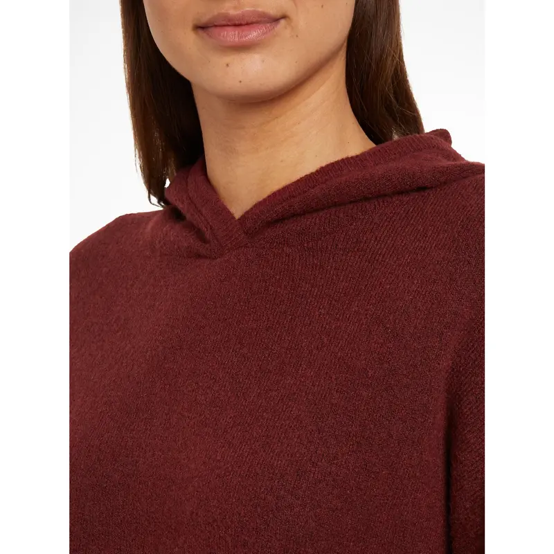 Calvin Klein Womens Hooded Sweater Tawny Port Red Loungewear/Nightwear 2