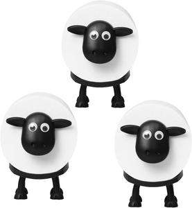 Sheep Toilet Roll Holder - Matte Black Fluffy Design Eco-Friendly PLA Plastic Bathroom Gift UK Made Farmhouse Star Hilarious 3D Printed