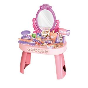 Princess Makeup Table with Mirror, 1 Box Vanity Set Toys, Simulation Dressing Table, Pretend Play Teenager Makeup Table Set with Stool, Dressing Table Set, Vanity Desk