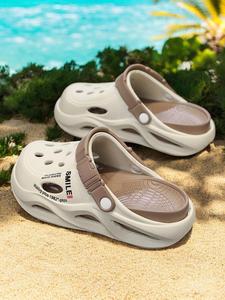 Men's Breathable Comfortable Beach Sandals, New Style Outdoor Sports Sandals, Fashionable Sandals for Summer Beach & Outdoor Activities, Slip On Sandal