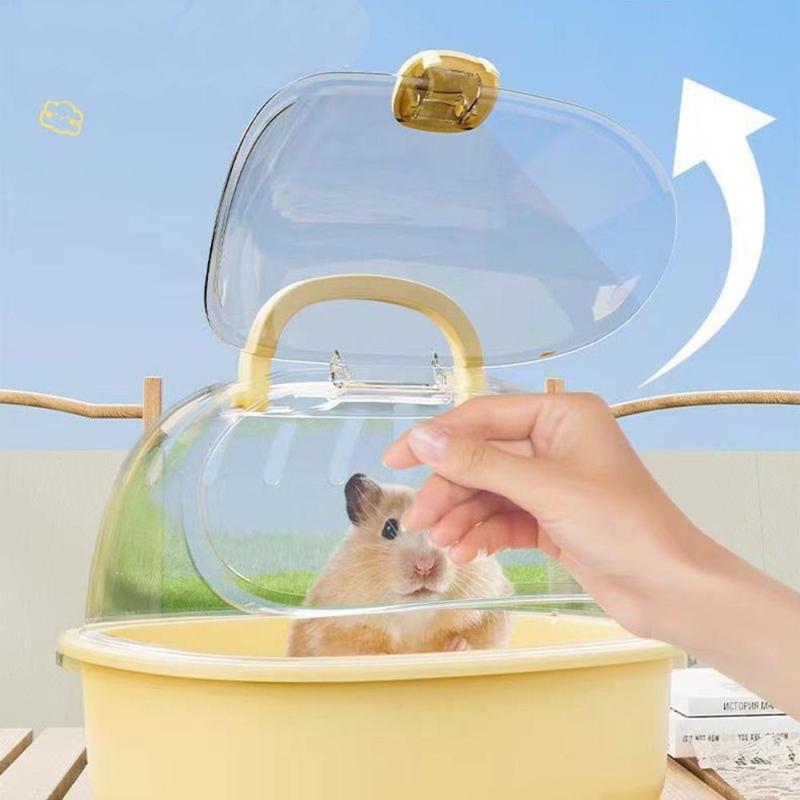 Portable Handheld Hamster Cage Sturdy Breathable Pet Carrying Box Large Space Travel Carrier Holder Pet House 1