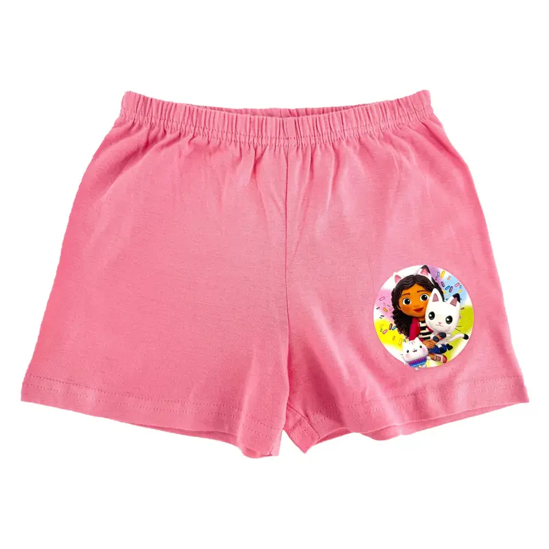 Gabby's Dollhouse Girls' Pink Summer Pyjamas – Short Sleeve & Shorts Set – 18 Months to 5 Years 3