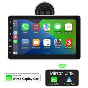 7-Inch HD Touch Screen Car Video Player, Mirror Link, Bluetooth-compatible Car Audio with Reverse Camera, Suitable for All Vehicles, for Wireless CarPlay & Android Auto
