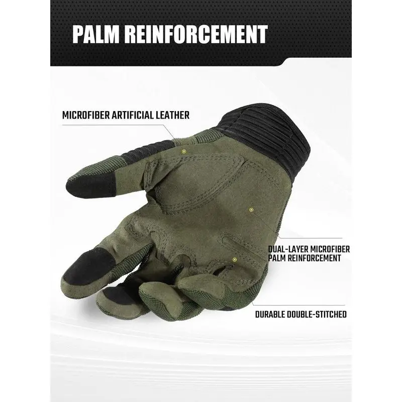 Touch Screen Full Finger Motorcycle Gloves, Outdoor Sports Work Driving Riding Hiking Camping Climbing Motorbike Anti-slip Gloves, Men Women Protective Gear Sports Accessories, Travel Essentials 6