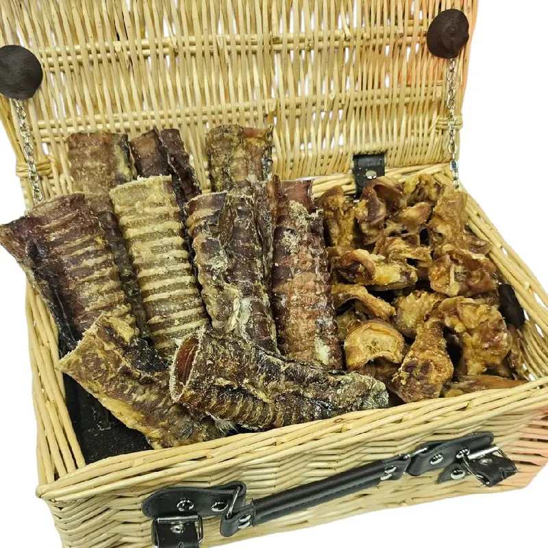 1kg Bulk Bag pork crunch/beef trachea Natural Dog Treats snacks 2