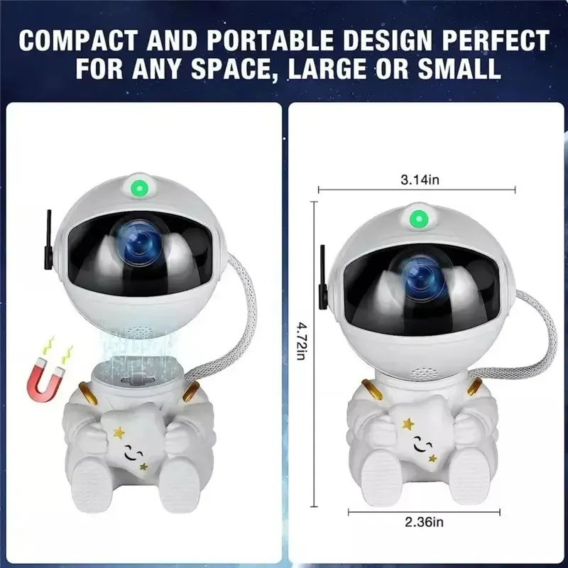 Astronaut Projector Galaxy Starry Sky Night Light Nebula Space LED Lamp W/Remote-Indoor Lighting 4