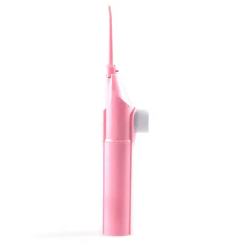 Household High Pressure Oral Irrigator Portable Teeth Clean Water Dental Floss Manual High Pressure Water Toothpick Durable Pink 5