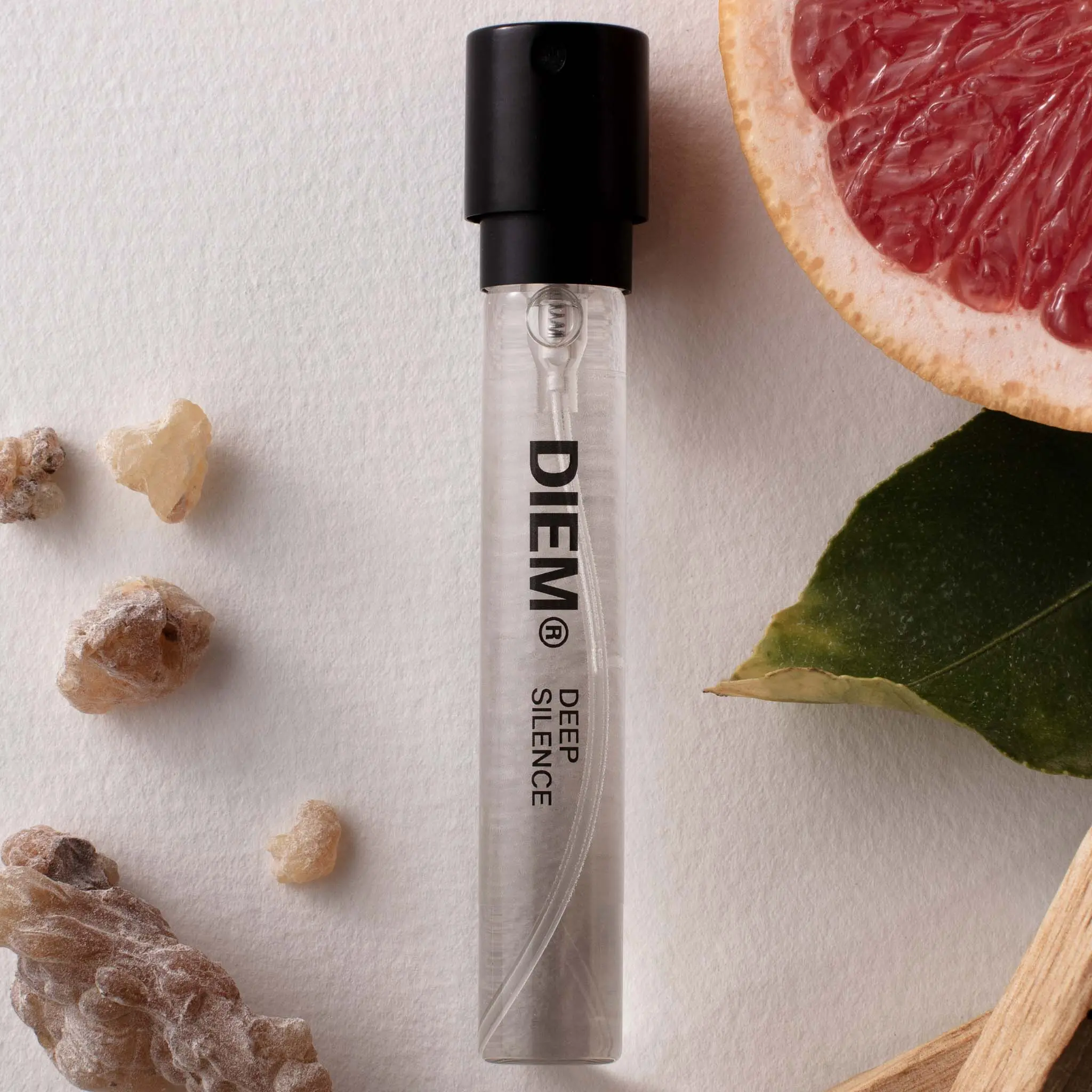 DIEM Deep Silence 10ml Eau de Parfum and Refillable Case Starter Kit -  Dry, Woody, Resinous, Vegan, Cruelty Free, Long Lasting, Genderless, Made in the UK.