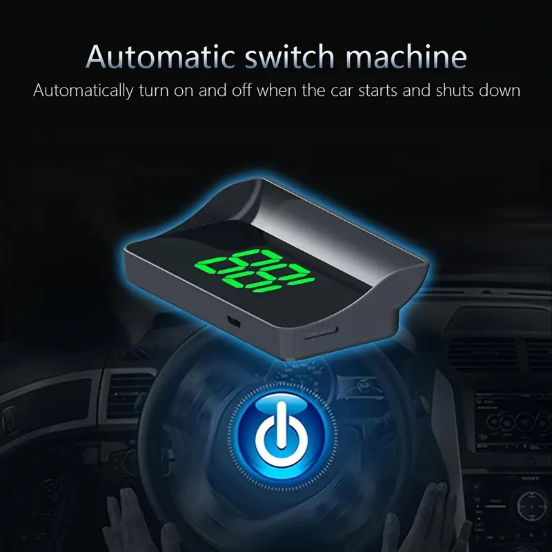 Universal Car HUD Head-Up Display, GPS Speedometer Digital, Speed Display Windshield Projector KPH/KMH, Auto Vehicle Motorcycle Tractor Golf Cart Truck Motorhome 4