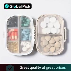 Random Color Spring Travel Pill Box, 1/2 Counts 8-compartment Medicine and Vitamin Capsule Storage Box, Portable Dust-proof Storage Organizer, Pill Storage Box