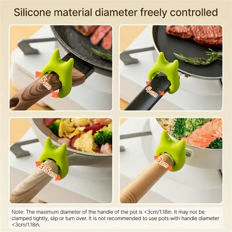 3-Piece Set of Silicone Kitchen Utensils with Non-Stick Spatula & Slotted Turner, Wooden Handles, and Silicone Resting Spoon Holder - Essential Cooking and Baking Tools for Home Kitchen 4