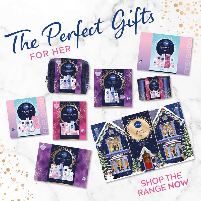 NIVEA Feel Replenished Gift Set (6 Products), Skincare Women's Gift Set with Creme, Eye Make-Up Remover, Shower Cream, Body Lotion, SPF15 Day Cream, and Night Cream 2