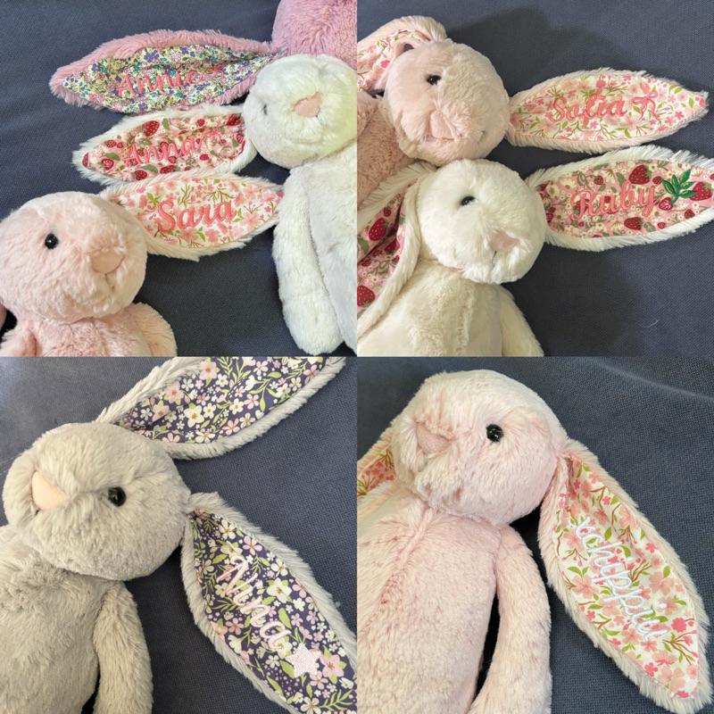 Blossom Silver Bunny 'Bloom' – Soft Grey Plush Bunny with Floral Ears, Perfect Cuddly Gift for Babies, Kids & Collectors, key chains 6