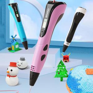 3D Printing Pen, 1 Set USB Powered 3D Drawing Pen with 3 PLA Filaments, DIY Art Stereoscopic Graffiti Pen, Painting Supplies