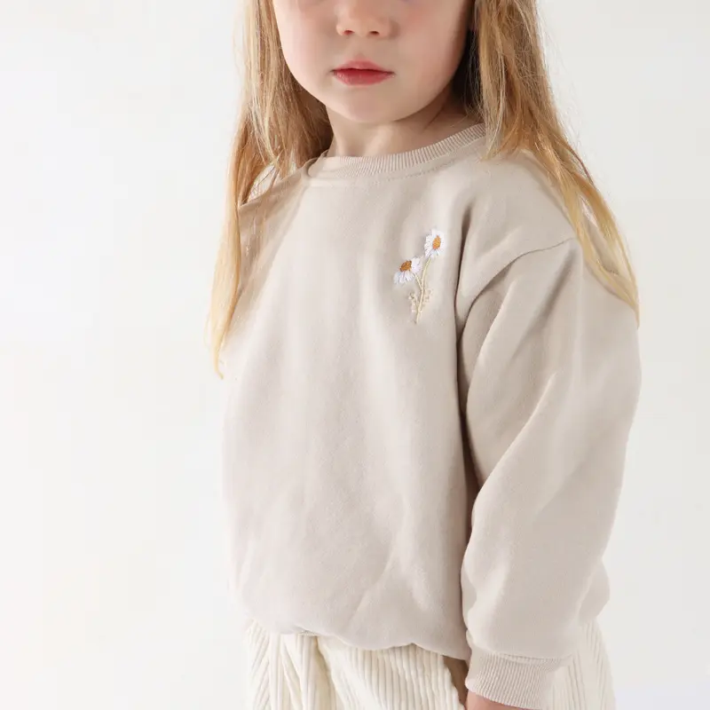 Corduroy Cotton Fleece Trousers - Vanilla 1