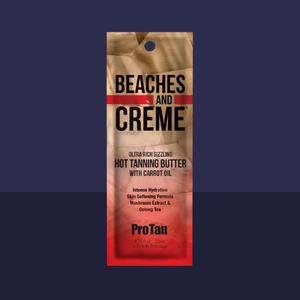 Pro Tan Beaches and Creme Hot Tanning Butter Ultra Rich Sizzling Hot Tanning Butter with Carrot Oil sachet