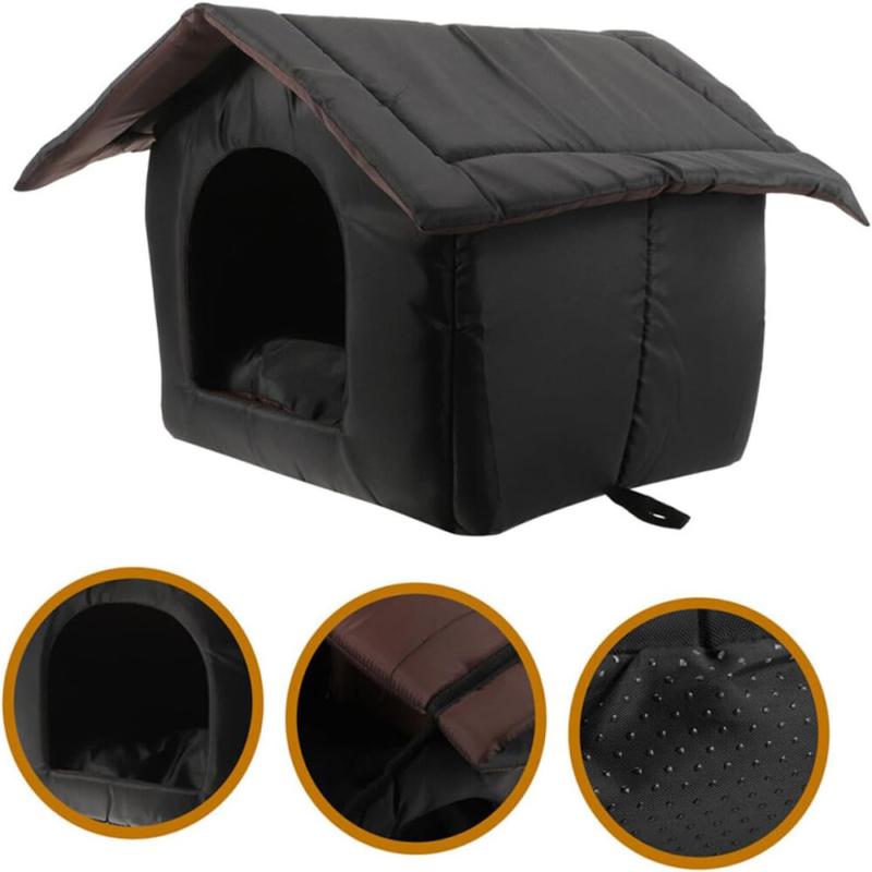 [2-3 day arrival]Outdoor Cat House Waterproof Breathable Pet Bed Dog Kennel Stray Cats Shelter UK 4