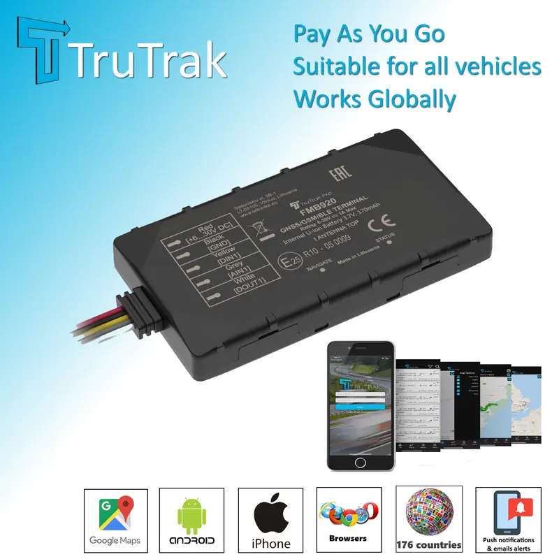 Real-Time GPS Tracker – Vehicle Tracking Device for Car, Van, Truck & Bike | PAYG 0