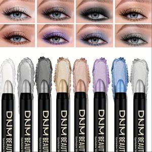 Long-lasting Eyeshadow Stick Set (8 Counts), Waterproof Metallic Eyeshadow Shimmer Sticks, High Pigmented Eyeshadow Pens