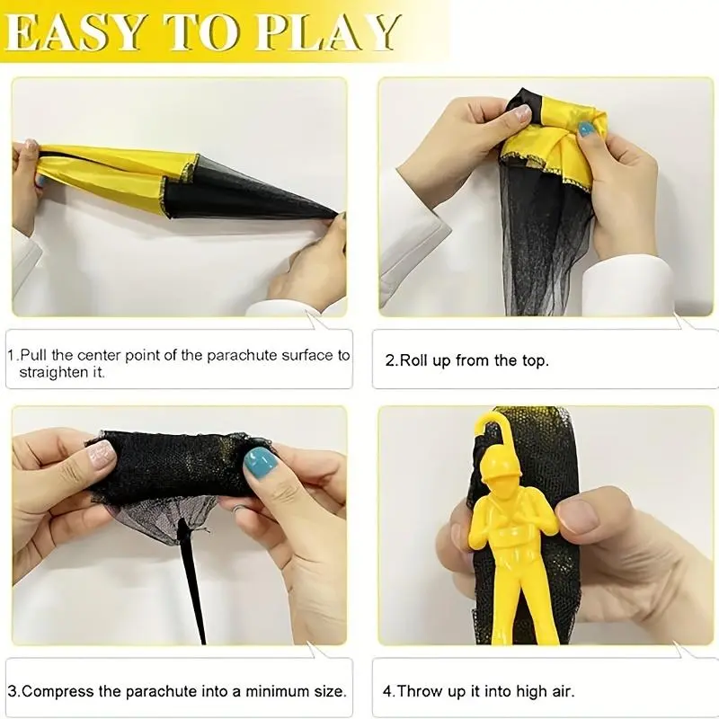 1/3pcs Parachute Toy, Anti-Tangle Throw Toy Parachute, Outdoor Throw Youngsters's Flying Toy, Gift (10 Colors) 3
