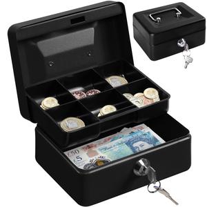 Money Box with Combination Lock, 1 Count Durable Security Lock Box with Money Tray, Money Organizer for Home Office, Perfect for Retailers, Personal Use