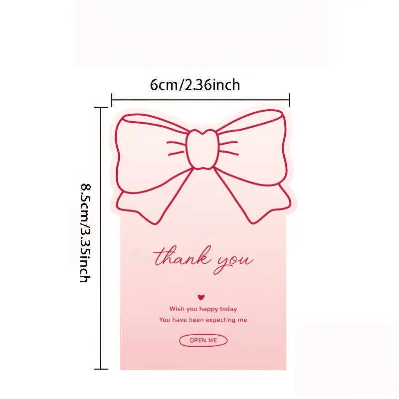 40pcs Pink Bow Thank You Stickers Pink Coquette Bow knot Self-Adhesive Seal Labels Sticker for Boxes Water Bottles Baker Goods Decor 4