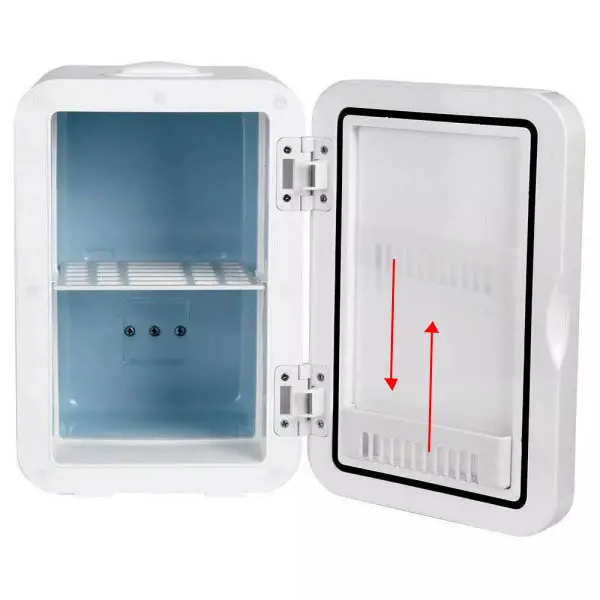 12L Home/Car Dual Use Refrigerator, Portable Cooler & Warmer Mini Fridge, AC+12V DC Power Compatibility Small Fridge for Car, Office, Travel 3