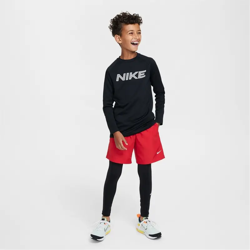 Nike Boys Pro Big Kids (boys) Dri Fit Long Sleeve Training Crew Neck Top Sports 5