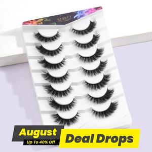 MAGEFY False Eyelashes, 1/2 Boxes Wispy Cat Eye Look Faux Cluster Lashes, Natural Curling Eye Makeup Strip Lashes, Eyelash Extension Cosmetic Kit, Summer Makeup, False Eyelash Extensions