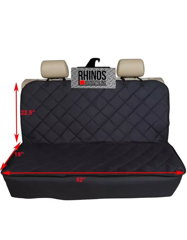 COMPATIBLE WITH Ford Fiesta (1996-2002) - Heavy Duty Premium Quilted Dog Cat Pet Hammock Rear Seat Cover 3
