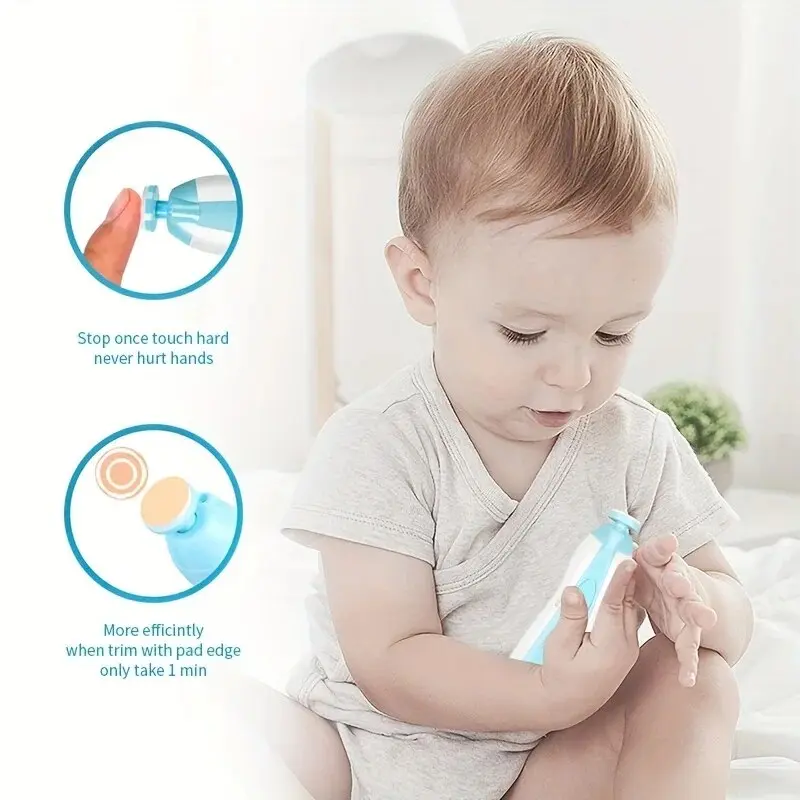 Baby Nail Grinder Electric Six-in-one Multi-head Anti-scratch Children Anti-meat Nail Clipping Manicure Suit Portable 3